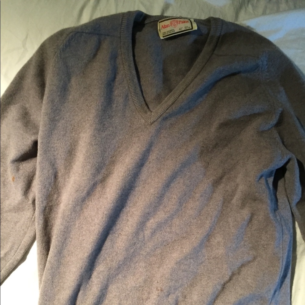 Alan Paine vintage men’s large 100% Cashmere - Picture 1 of 2